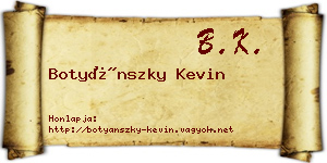 Botyánszky Kevin névjegykártya